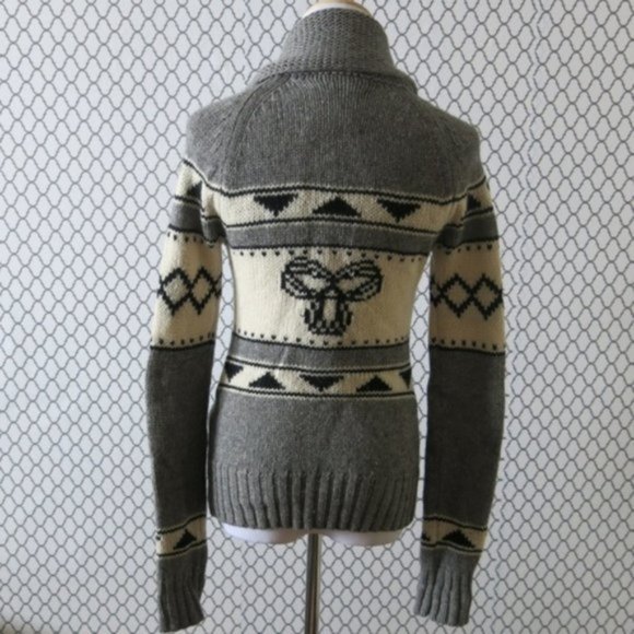 Aritzia TNA Sea To Sky 100% Lambswool Full Zip Sweater Cardigan - Size X Small - Picture 7 of 12